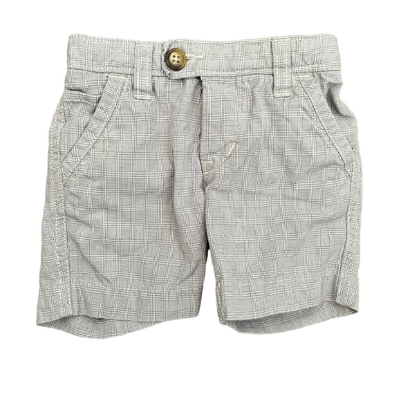 Gap Gray and White Plaid Shorts, Size 3-6 Months - Picture 1 of 4